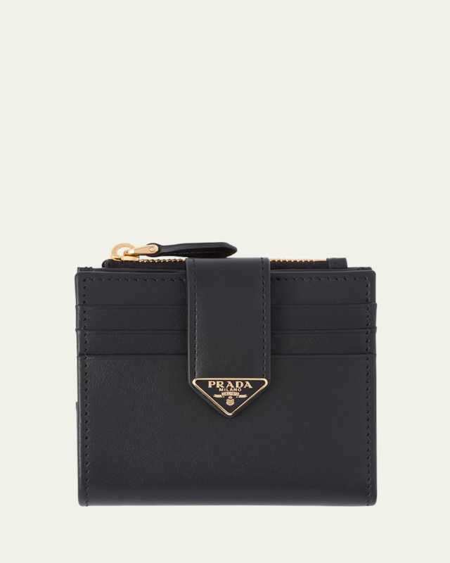 City Calf Leather Compact Wallet